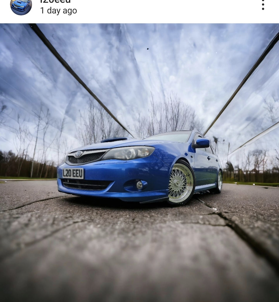 Subaru STI with some short 3D gel plates