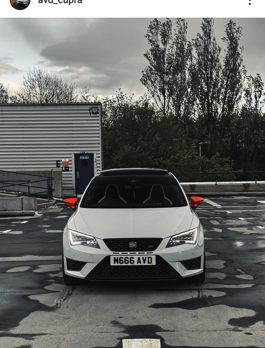 Seat Cupra with some legal 4D plates – Delta Plates