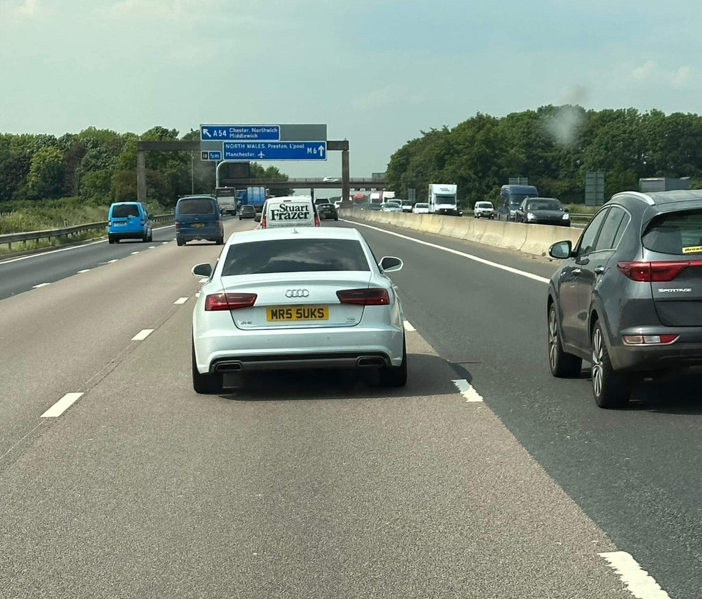 Rude number plate on this Audi A6