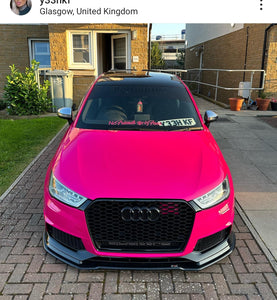 Pink Audi S1 with some 4D plates