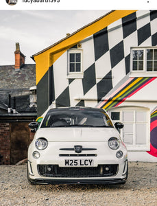 Fiat Abarth 595 with some legal 3D gel plates