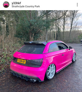 Pink Audi S1 with some 4D plates