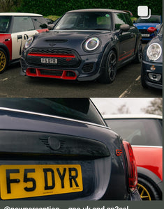 Mini Cooper GP3 with some printed number plates