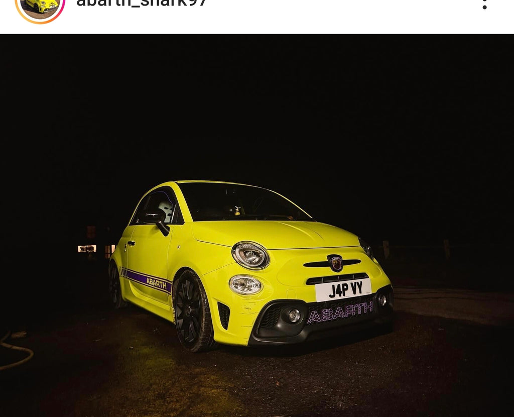 Fiar Abarth 595 with some legal 3D gel plates