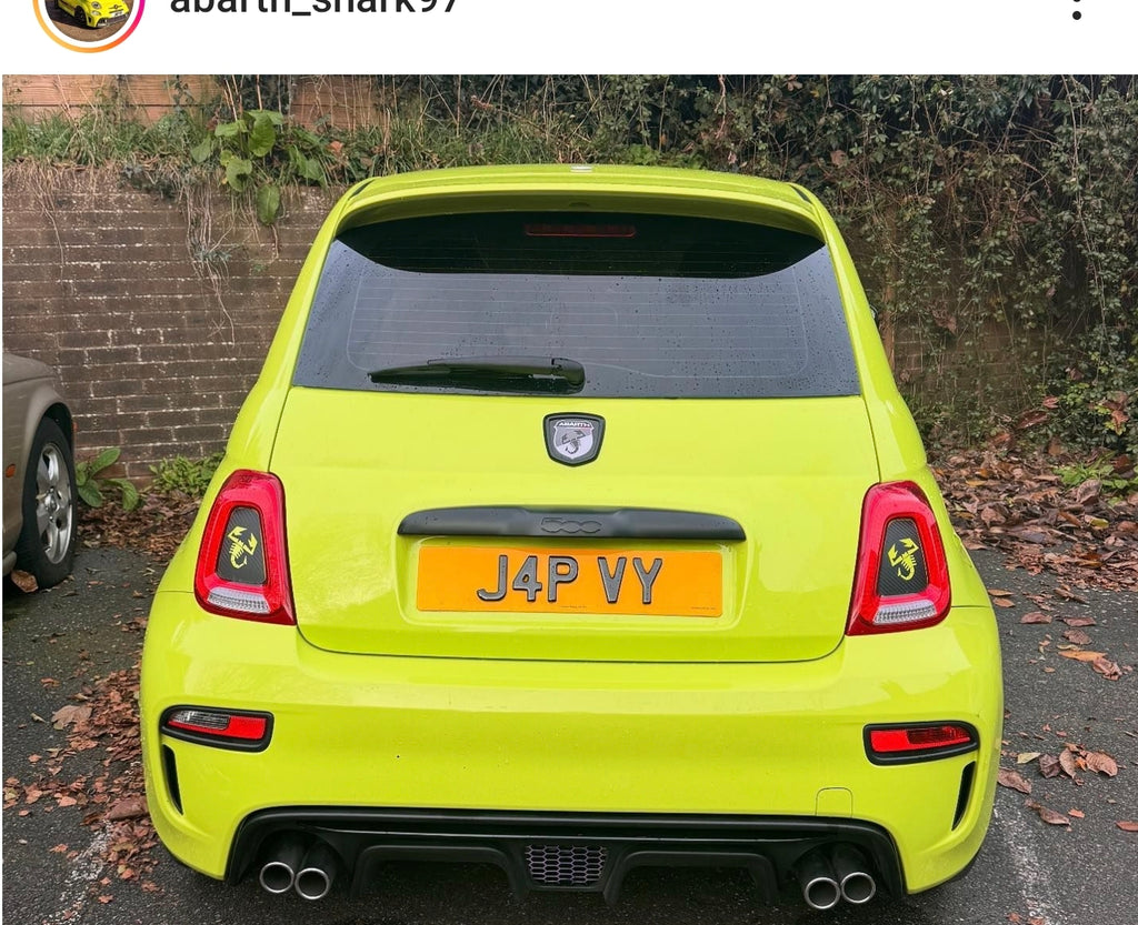 Fiat Abarth 595 with some legal 3D gel plates