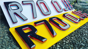 M-Sport Edition Neon 4D plates - available in various sizes