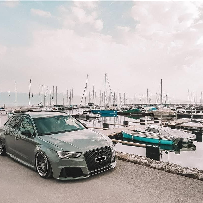 Audi RS3 8V with a custom 4D plate