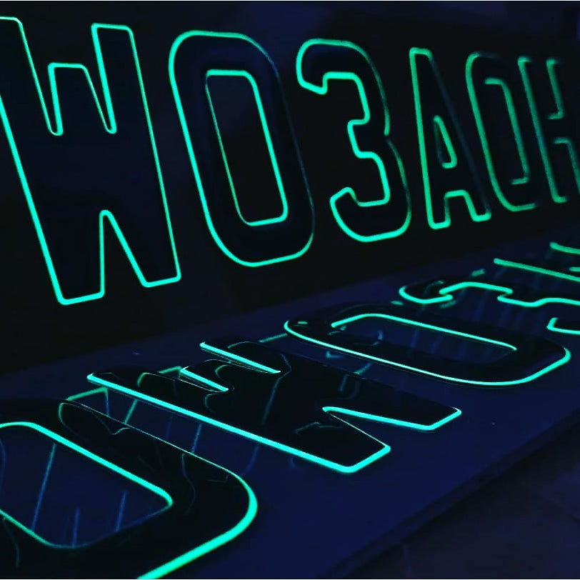 Make your car stand out with Glow in the dark 3D gel plates