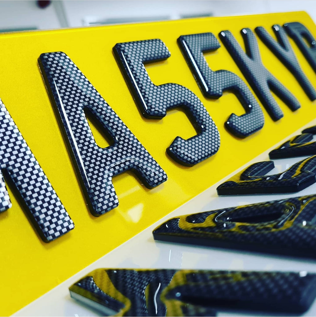 Carbon 4D plates - perfect for any car enthusiast