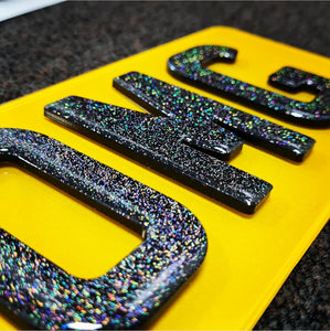 OMG look at them glitter gel plates