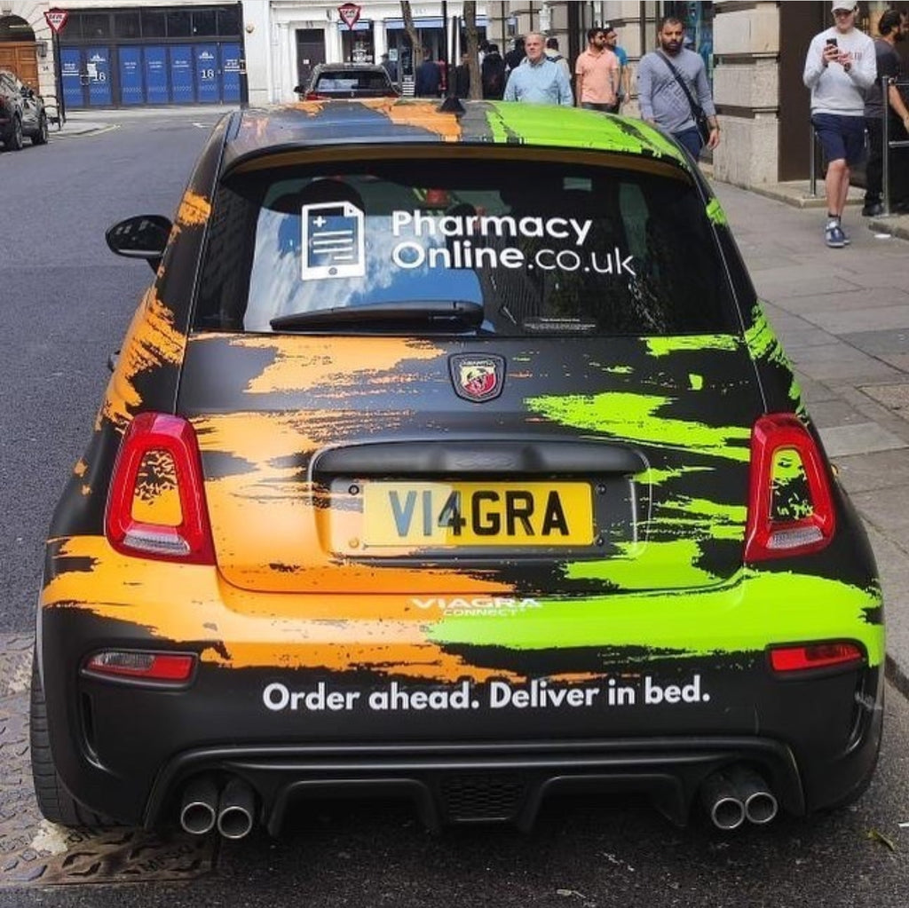 Viagra Fiat 500 with some short 4D plates