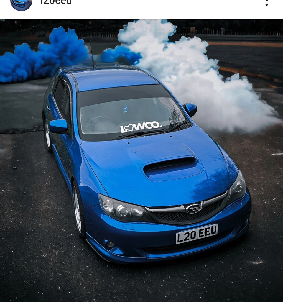 Subaru STi with some short 3D gel plates