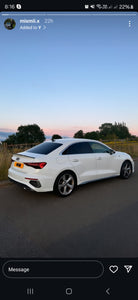 Audi A3 8Y with some hex shaped 4D plates