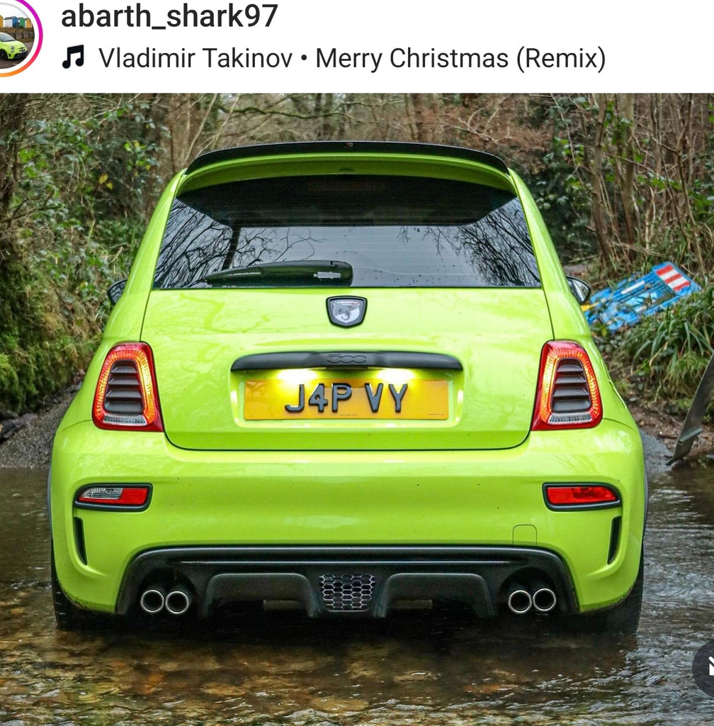 Fiat Abarth 595 with some legal 4D gel plates