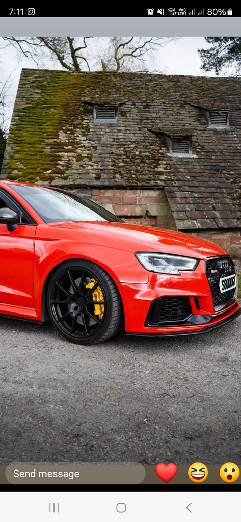 Audi RS3 8V with some 3D gel plates