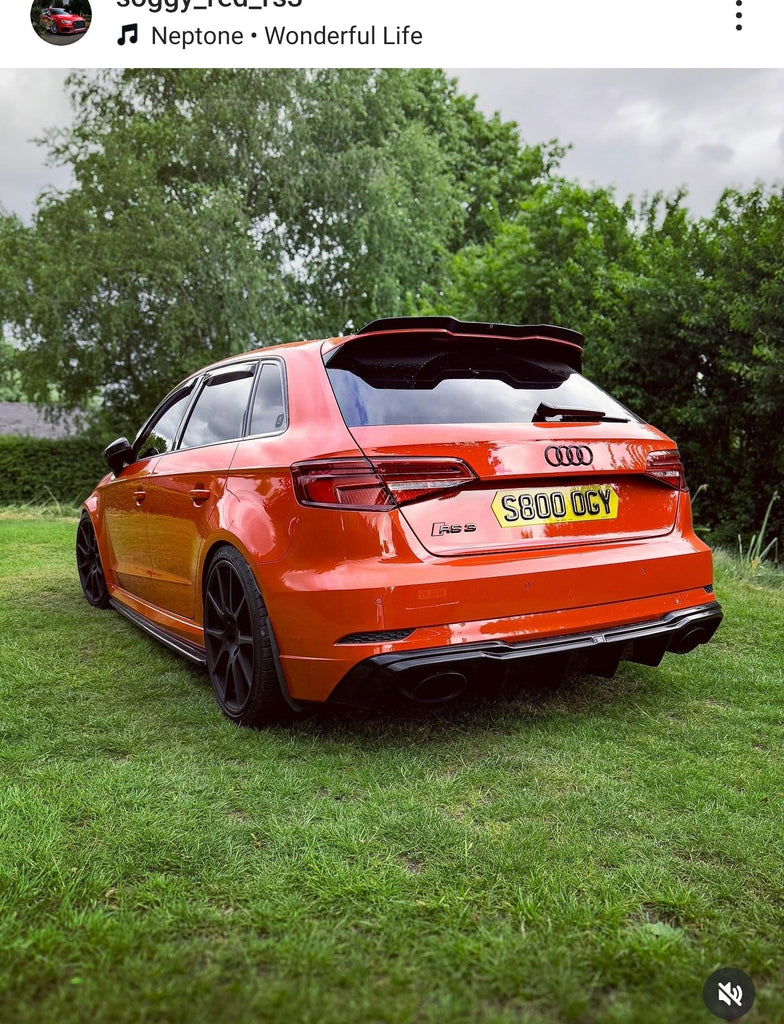 Audi RS3 8V with some hex 3D gel plates