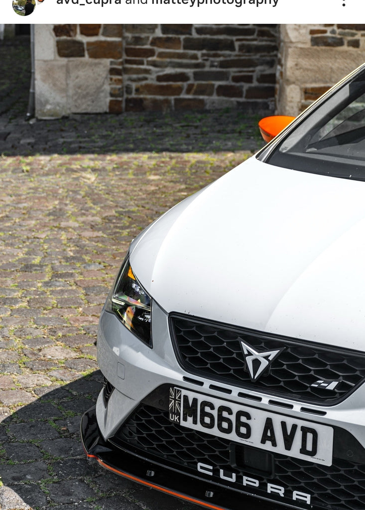 Seat Cupra with some legal 4D number plates