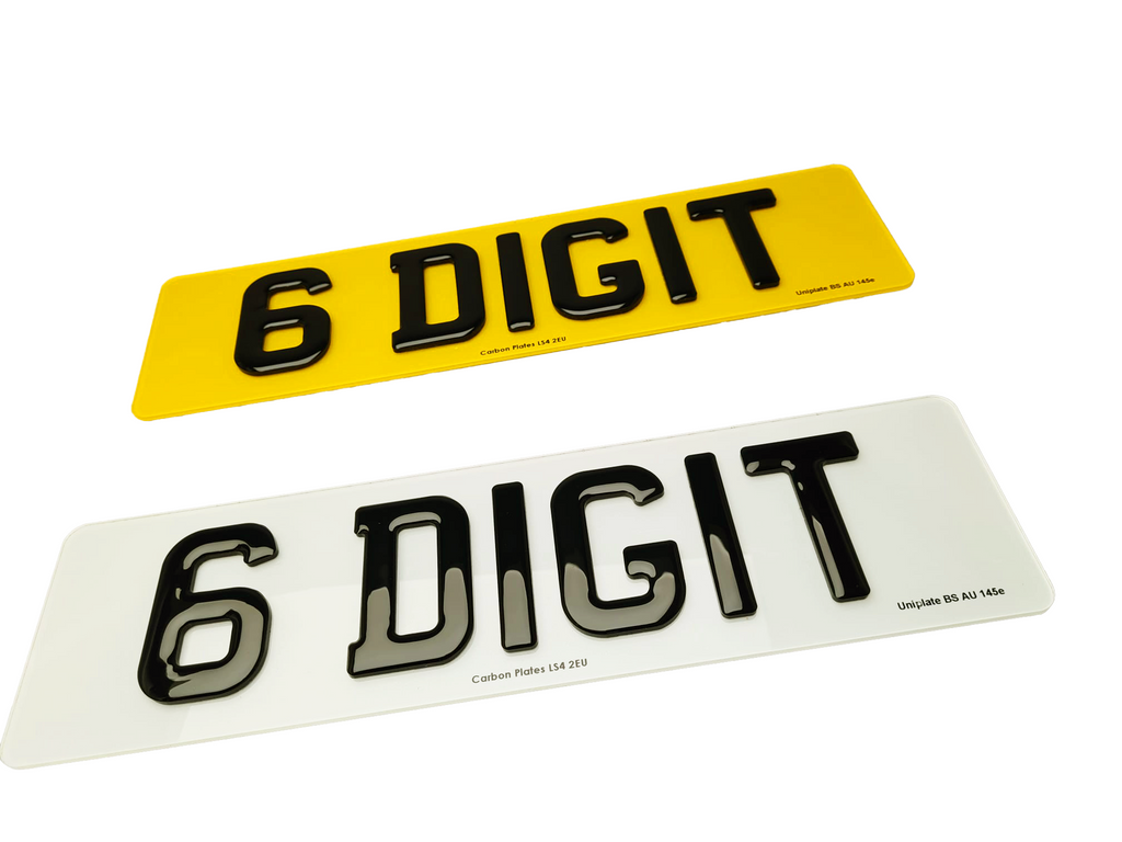 thumbnail image 2 of 350 3D Gel Black Number Plate Digits - Full Set, Road Legal, Chip Resistant (4D Style) 2 of 5