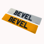4D Bevelled Retro - Road Legal Number Plates