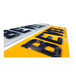 4D Bevelled Retro - Road Legal Number Plates