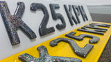 Glitter Number Plate - Delta Plates